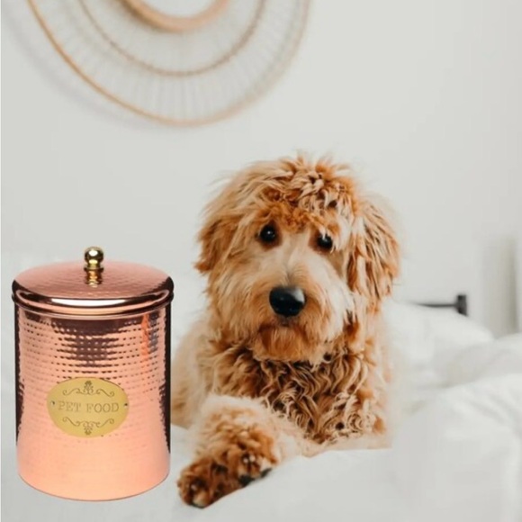 Amici Pet Copper Spaniel Treats Canister 104 Ounce Capacity - Picture 4 of 5